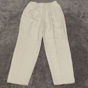 Ralph Lauren Vintage Pleated Front Pants Silk Linen Blend